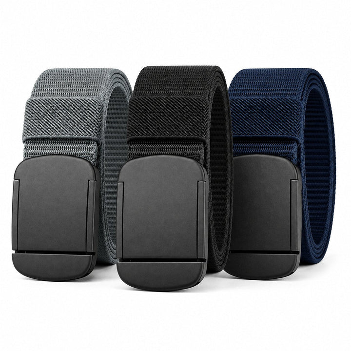 The three Everyday Belt colours together on a white background