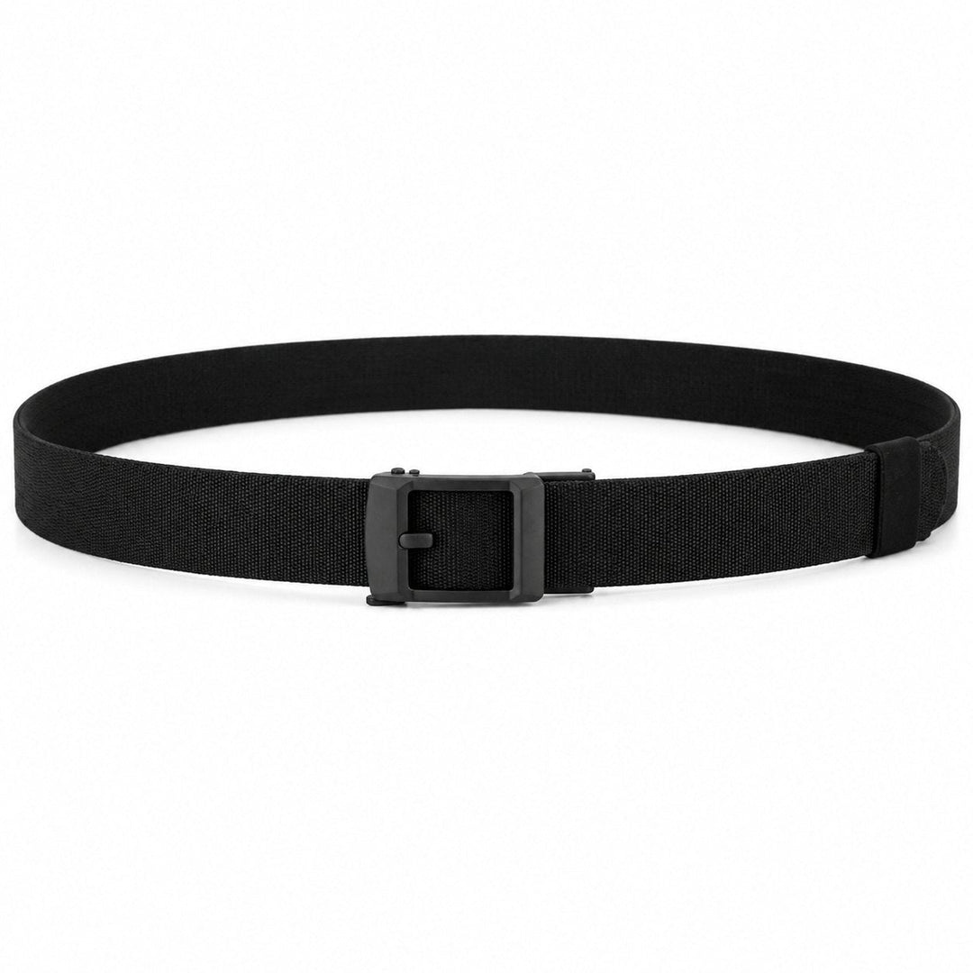 The Frame Belt laid flat in a full circle, showing the whole length and the slim profile