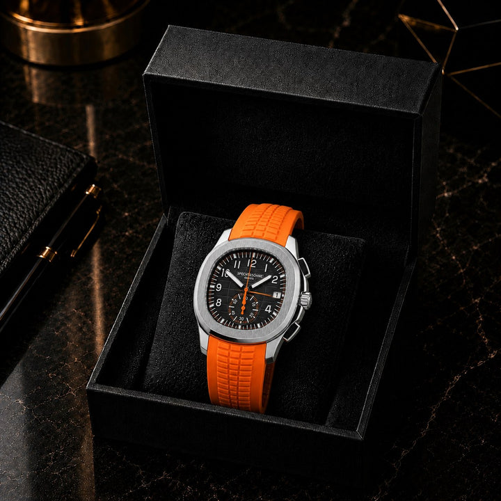The Sport Chronograph in its presentation box